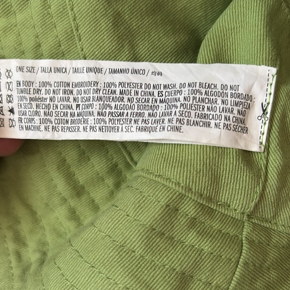 Forever 21 Green Embroidered Daisy Floral Bucket Hat - Picture 3 of 4